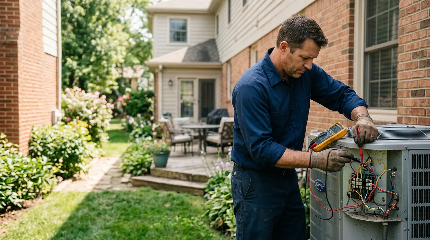 HVAC technician working near Jonesville, IN